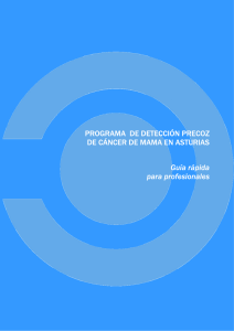 PROGRAMA DE DETECCIÓN PRECOZ DE CÁNCER DE MAMA EN