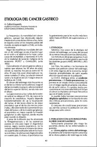 etiologia del cancer gastrico