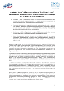 La palabra “Amor” del proyecto solidario “8 palabras, 1 meta” de