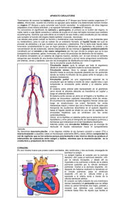 APARATO CIRULATORIO Terminamos de conocer los tejidos que