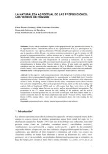 LA NATURALEZA ASPECTUAL DE LAS PREPOSICIONES: LOS