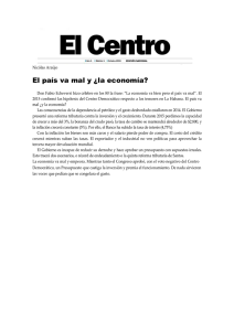 El país va mal y ¿la economía?