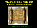 PALABRA DE DIOS Y LITURGIA 50 años de la Sacrosanctum co
