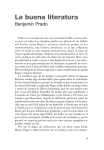pdf La buena literatura / Benjamín Prado Leer obra