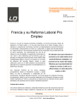 Francia y su reforma laboral pro empleo