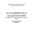 Uso de HIBERNATE en una aplicación WEB