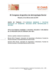 XI Congreso Argentino de Antropología Social