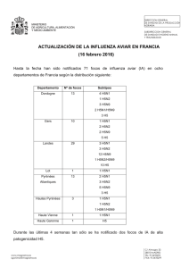 ACTUALIZACIÓN DE LA INFLUENZA AVIAR EN FRANCIA (16