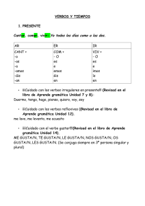 VERBOS Y TIEMPOS
