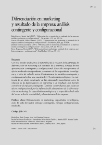 Diferenciación en marketing y resultado de la empresa