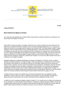 Breve historia de la Iglesia en Armenia