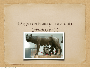 Origen de Roma y monarquía (753