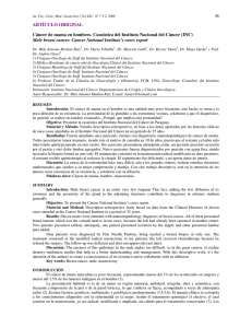 ARTÍCULO ORIGINAL Cáncer de mama en hombres. Casuística del