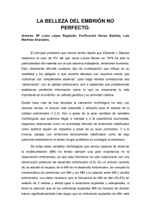 LA BELLEZA DEL EMBRIÓN NO PERFECTO.