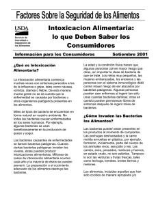 Intoxicaciones alimentarias