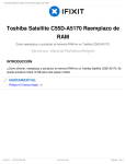 Toshiba Satellite C55D-A5170 Reemplazo de RAM