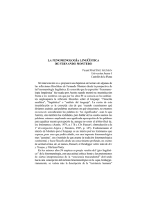 la fenomenología lingüística de fernando montero