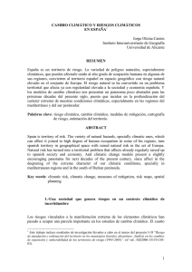 Cambio climático y riesgos climáticos en España