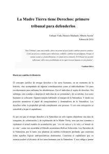 La Madre Tierra tiene Derechos: primer tribunal para defenderlos