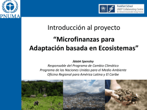 Microfinanzas para Adaptación basada en Ecosistemas
