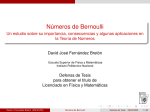 Números de Bernoulli - Un estudio sobre su importancia