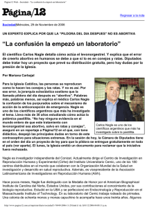 Página/12 Web - Sociedad - “La confusión la empezó un laboratorio”