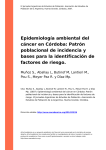 Epidemiología ambiental del cáncer en Córdoba