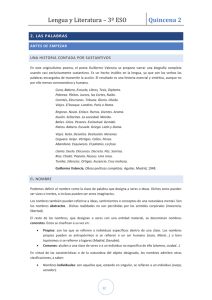 Lengua y Literatura – 3º ESO Quincena 2 - e