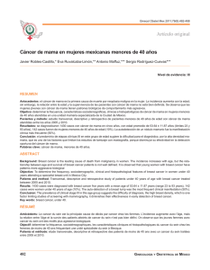Cáncer de mama en mujeres mexicanas menores de
