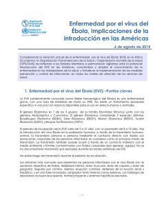 Enfermedad por el virus del Ébola, implicaciones de la introducción