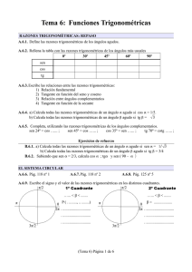 Tema 6: Funciones Trigonométricas