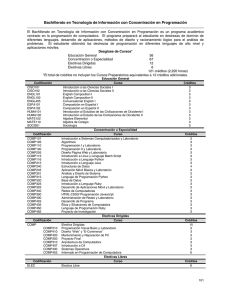 Desglose de Curso