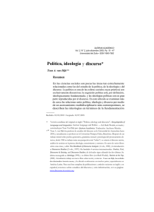 Política, ideología y discurso