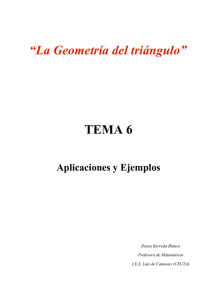 “La Geometría del triángulo” TEMA 6