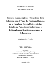 Factores Inmunólogicos y Genéticos de la Infección por el Virus del