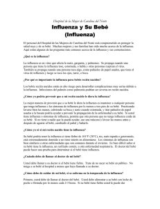 Influenza y Su Bebé Influenza y Su Bebé