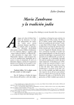 María Zambrano y la tradición judía