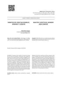 La perspectiva de género en el cáncer - Arbor