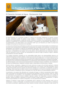 El Derecho Humano al Agua