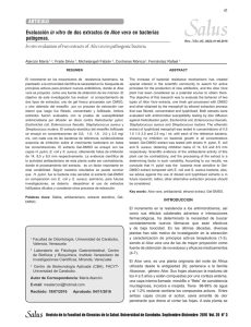 Evaluación in vitro de dos extractos de Aloe vera en