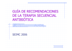guía de recomendaciones de la terapia secuencial antibiótica