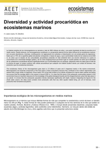 Diversidad y actividad procariótica en ecosistemas marinos