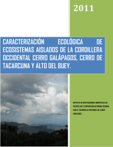 CARACTERIZACIÓN ECOLÓGICA DE ECOSISTEMAS AISLADOS