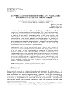 Una perífrasis de inminencia en el español andino de Perú