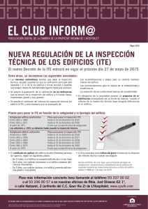 Nueva regulaci&oacute;n de la Inspecci&oacute;n t&eacute;cnica de los edificios