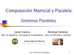 Sistemas Paralelos - Departamento de Informática y Sistemas