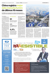 China registra mejor dato manufacturero de últimos 16 meses