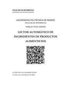 LECTOR AUTOMÁTICO DE INGREDIENTES DE PRODUCTOS