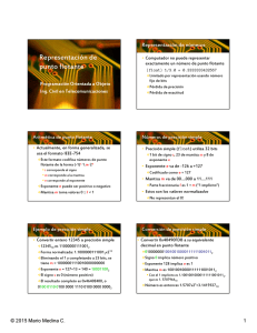 Representación de punto flotante
