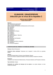 Informe Técnico ELBASVIR/GRAZOPREVIR (ZEPATIER)